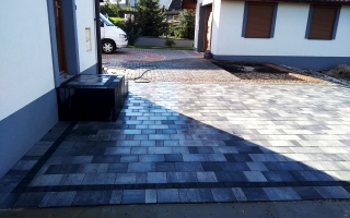 Układanie bruku w Myślenicach