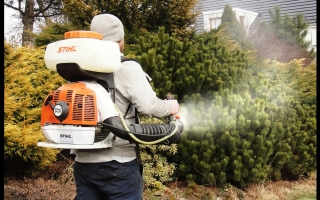 Opryskiwanie wysokowydajnym opryskiwaczem Stihl SR 430